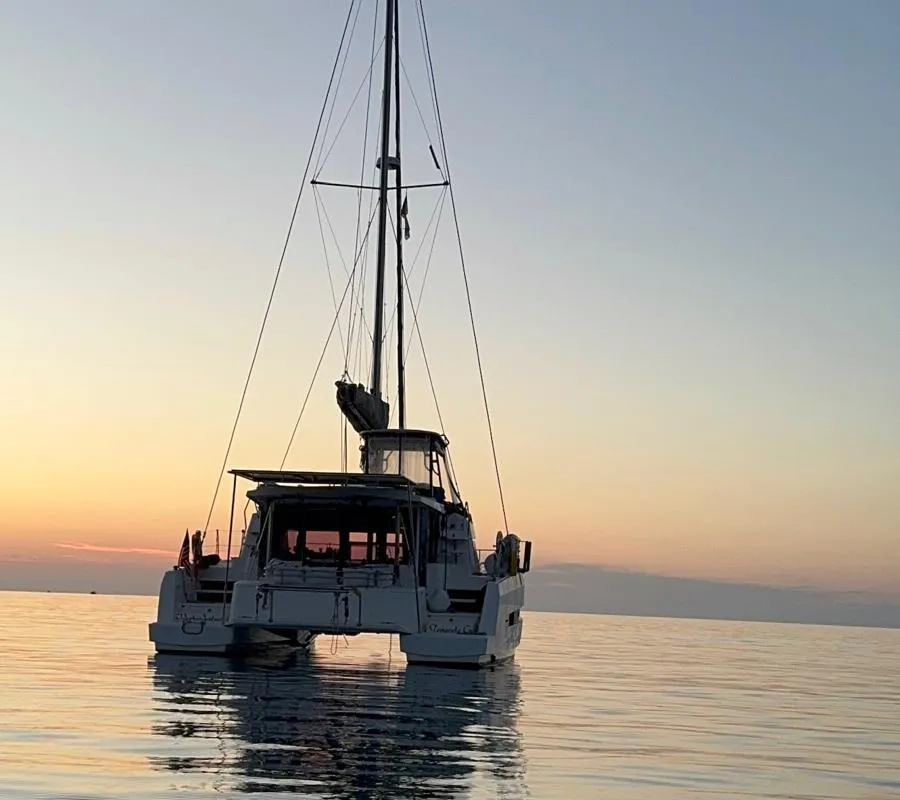 Bagatelle, a Bali 4.1 catamaran at Port de Sete, France