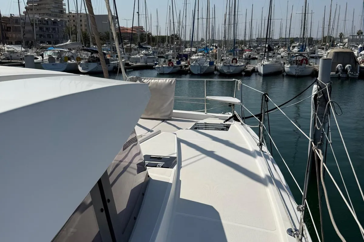 Bagatelle, a Bali 4.1 catamaran at Port de Sete, France