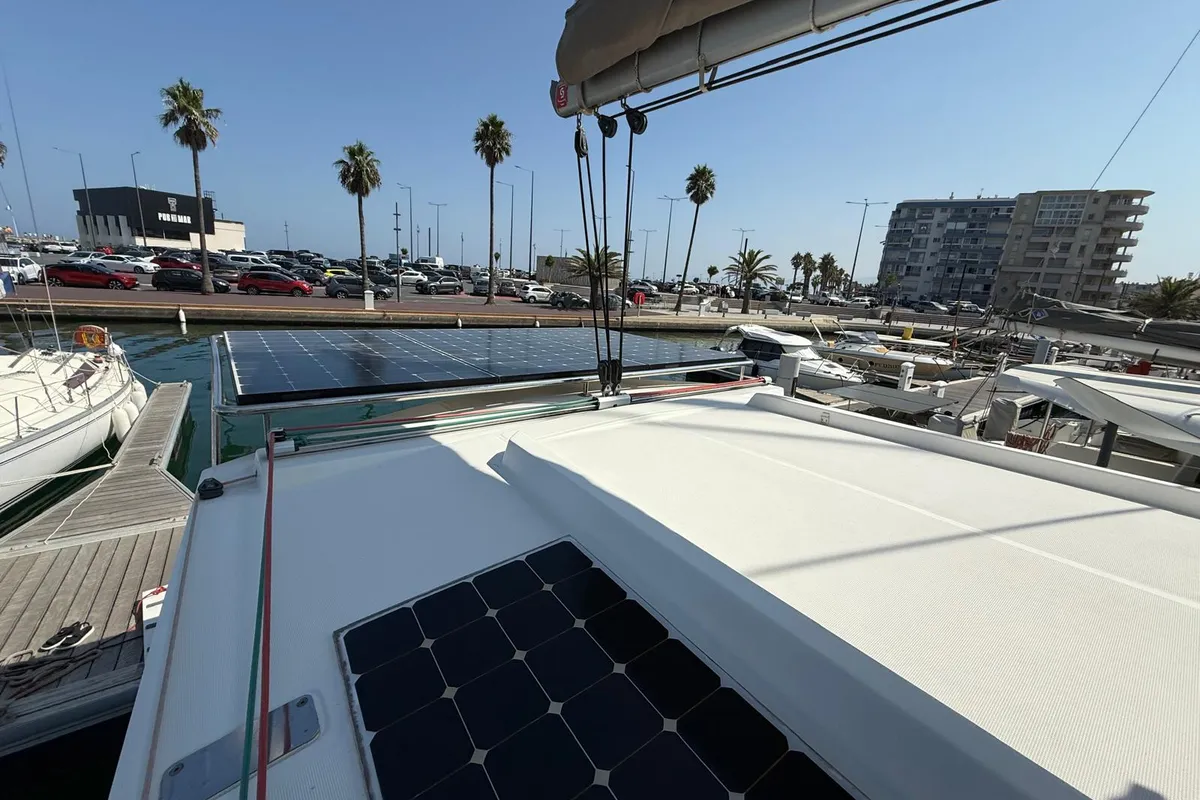 Bagatelle, a Bali 4.1 catamaran at Port de Sete, France