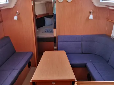 Salon of Odysseas, a Bavaria Cruiser 37 sailboat at Athens, Greece