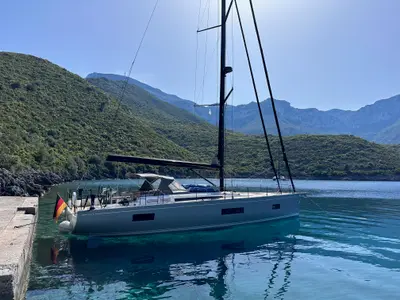On y va, a Beneteau First 53 sailboat at Lavrion, Greece