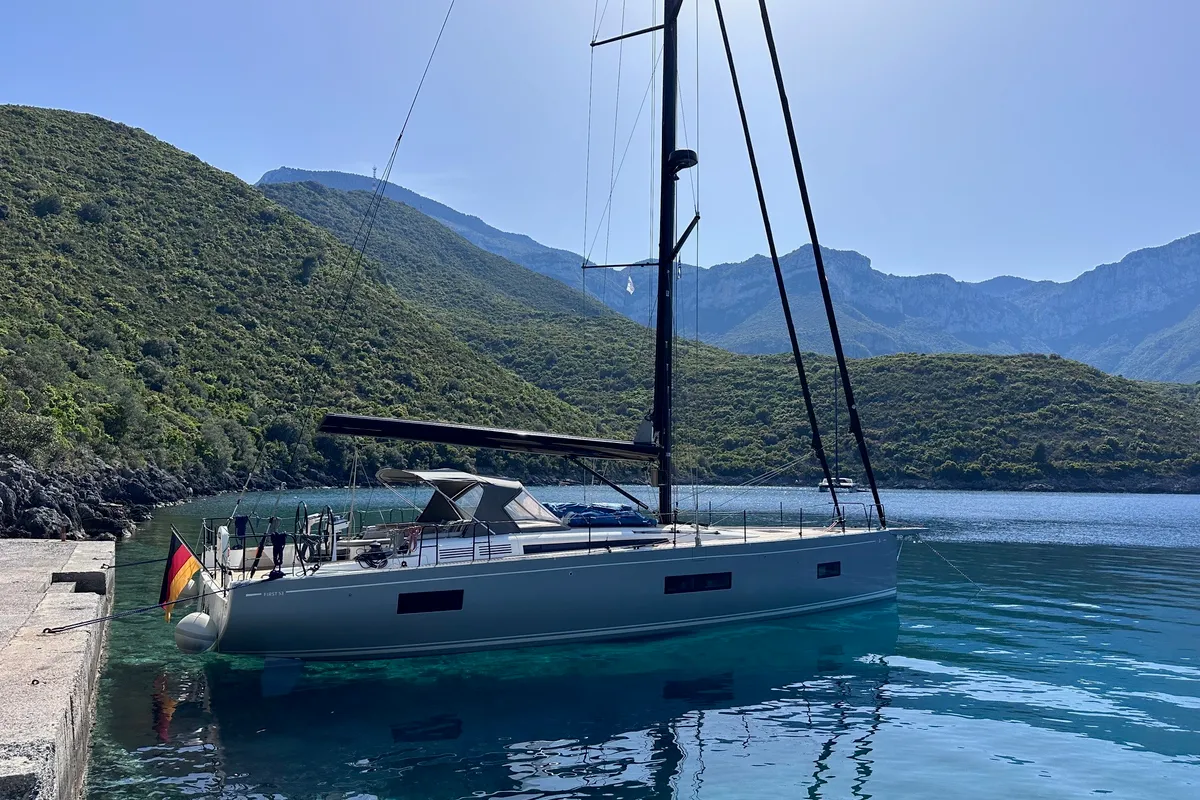 On y va, a Beneteau First 53 sailboat at Lavrion, Greece