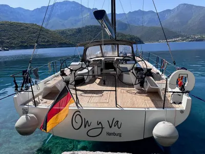 On y va, a Beneteau First 53 sailboat at Lavrion, Greece