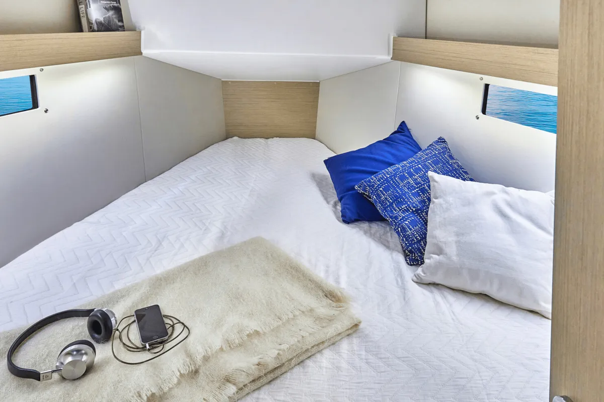 Cabin on Oceanis 34.1 Premium, a Beneteau Oceanis 34.1 sailboat at Općina Marina, Croatia