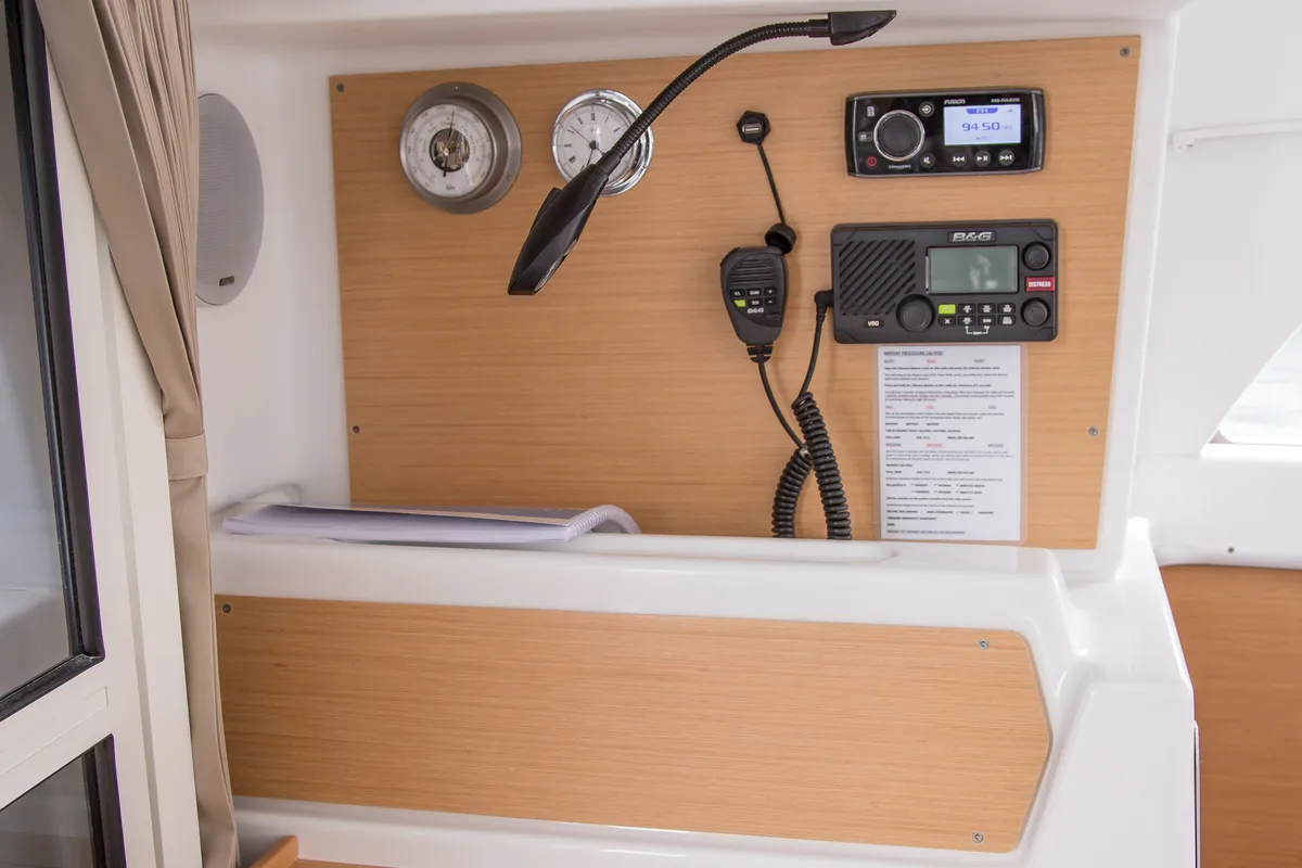 Calypso, a Lagoon 380 catamaran at Volos, Greece