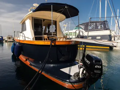 Paola, a Brodoremont Punat Adria Mare 38 motor yacht at Punat, Croatia