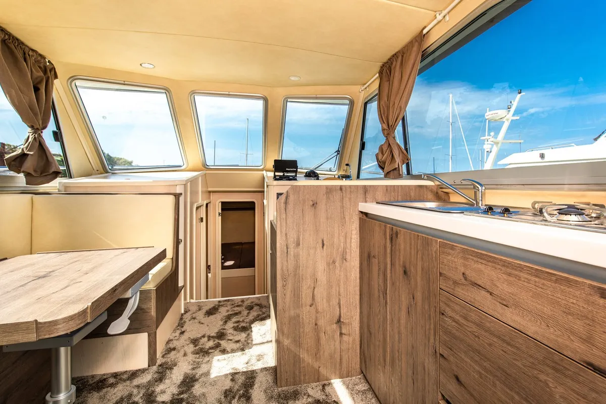 Paola, a Brodoremont Punat Adria Mare 38 motor yacht at Punat, Croatia