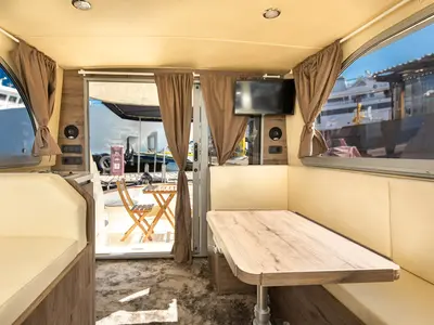 Salon of Paola, a Brodoremont Punat Adria Mare 38 motor yacht at Punat, Croatia