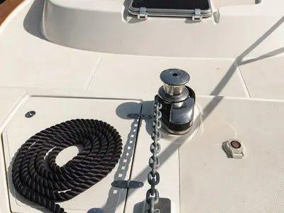 Paola, a Brodoremont Punat Adria Mare 38 motor yacht at Punat, Croatia