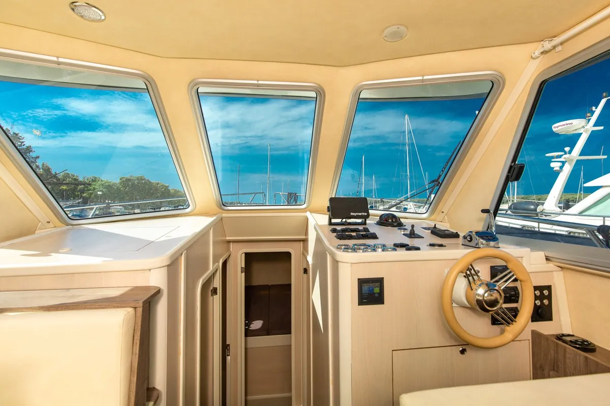 Paola, a Brodoremont Punat Adria Mare 38 motor yacht at Punat, Croatia