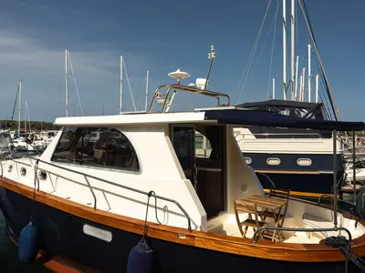 Paola, a Brodoremont Punat Adria Mare 38 motor yacht at Punat, Croatia