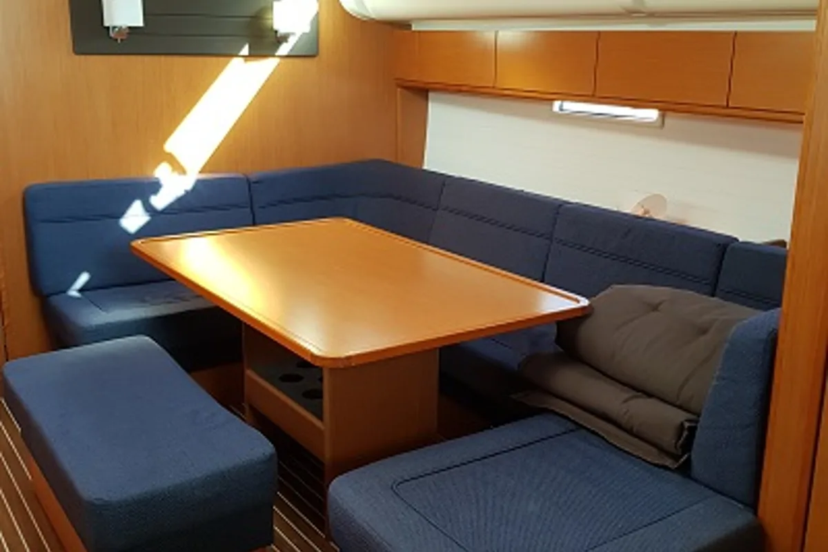 Cabin on Kondor, a Bavaria Cruiser 51 sailboat at Grad Šibenik, Croatia