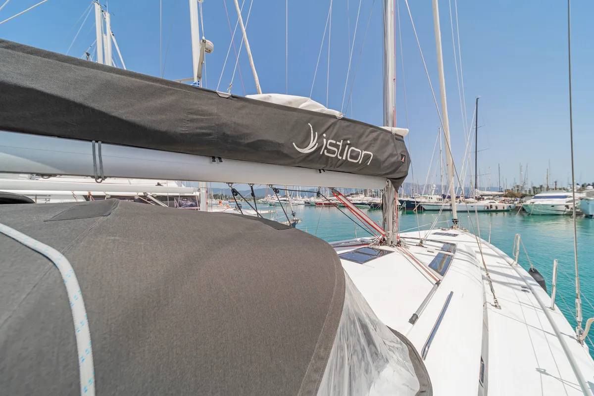 Babakita, a Beneteau Oceanis 51.1 sailboat at Kontokali, Greece