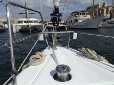 WAYWARD PRINCE, a Beneteau Oceanis 48 sailboat at Kalkara, Malta