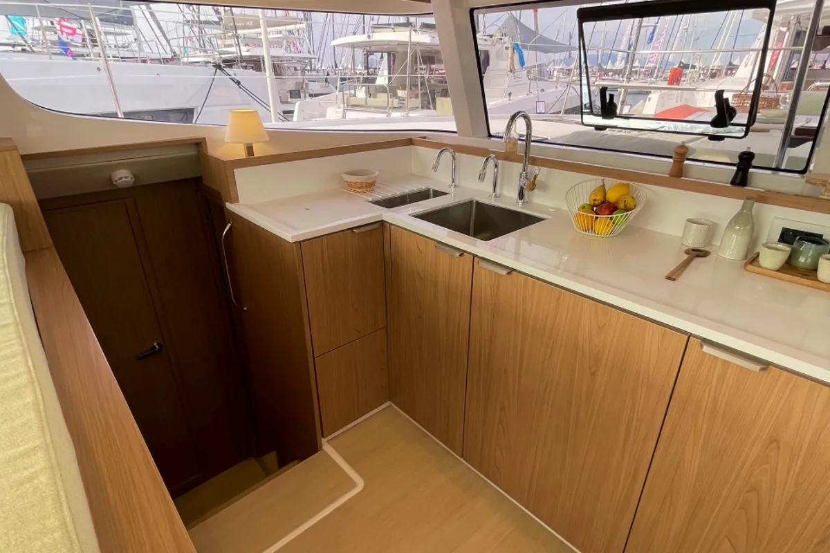Galley of Hanna, a Bali Catsmart OW catamaran at Pirovac, Croatia