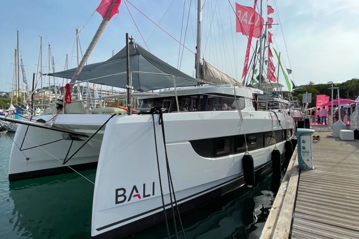 Exterior view of Hanna, a Bali Catsmart OW catamaran at Pirovac, Croatia