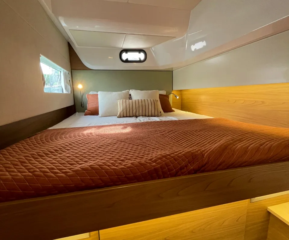 Cabin on Hanna, a Bali Catsmart OW catamaran at Pirovac, Croatia