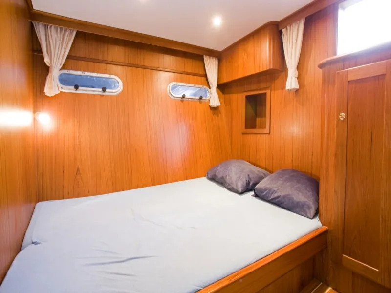 Cabin on Drait 60, a De Drait Impression 1400 motorboat at Drachten, Netherlands