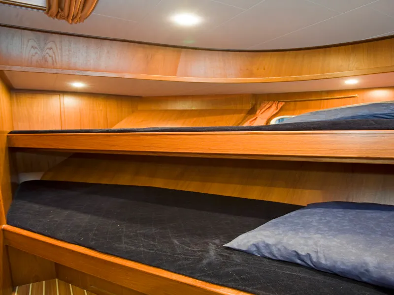 Cabin on Drait 60, a De Drait Impression 1400 motorboat at Drachten, Netherlands