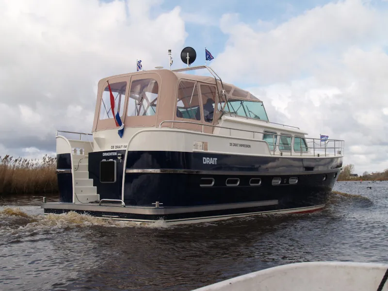 Exterior view of Drait 60, a De Drait Impression 1400 motorboat at Drachten, Netherlands
