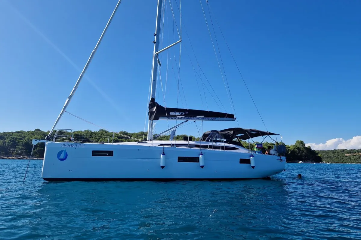 Exterior view of My Dreams, a Elan Impression 45 sailboat at Grad Pula, Croatia