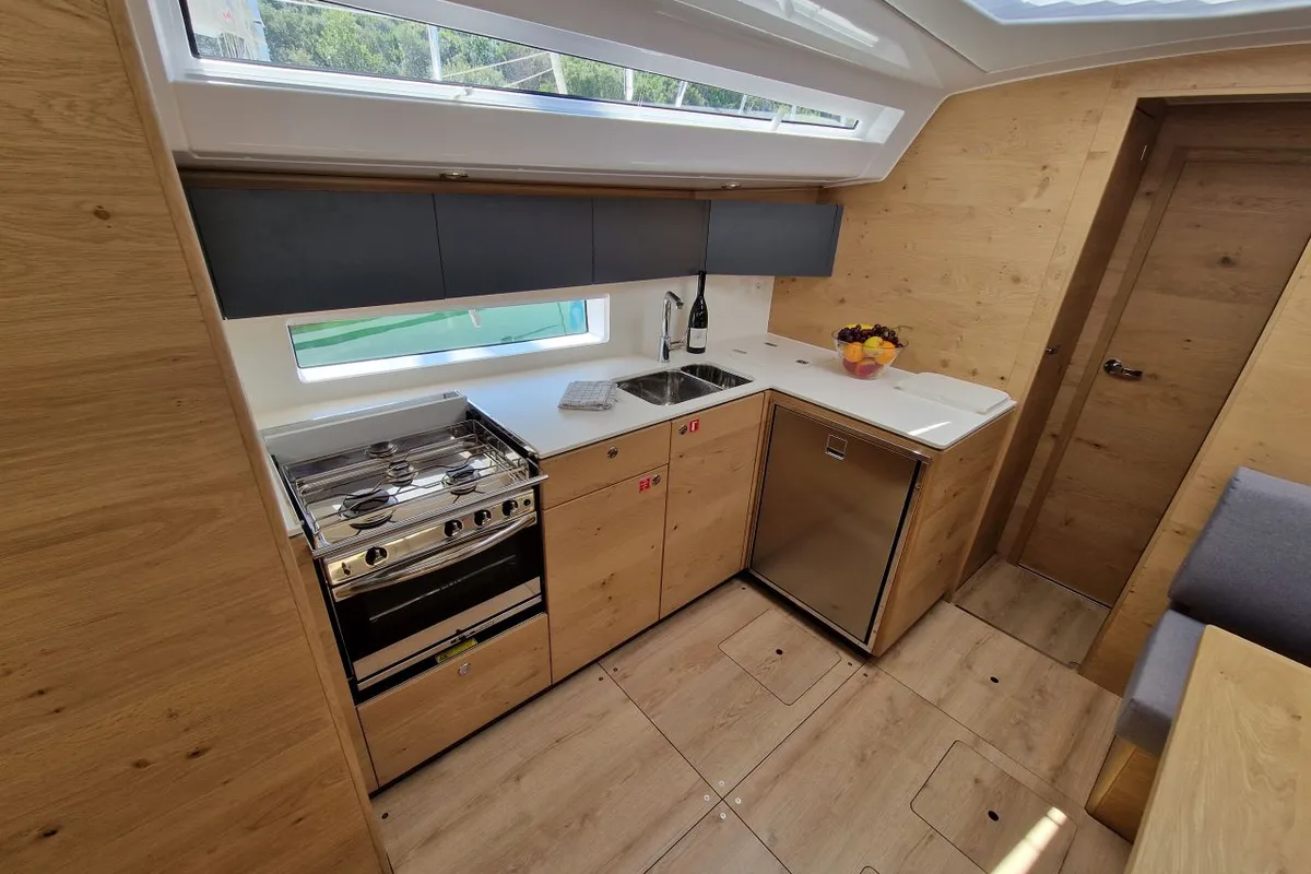 Galley of My Dreams, a Elan Impression 45 sailboat at Grad Pula, Croatia