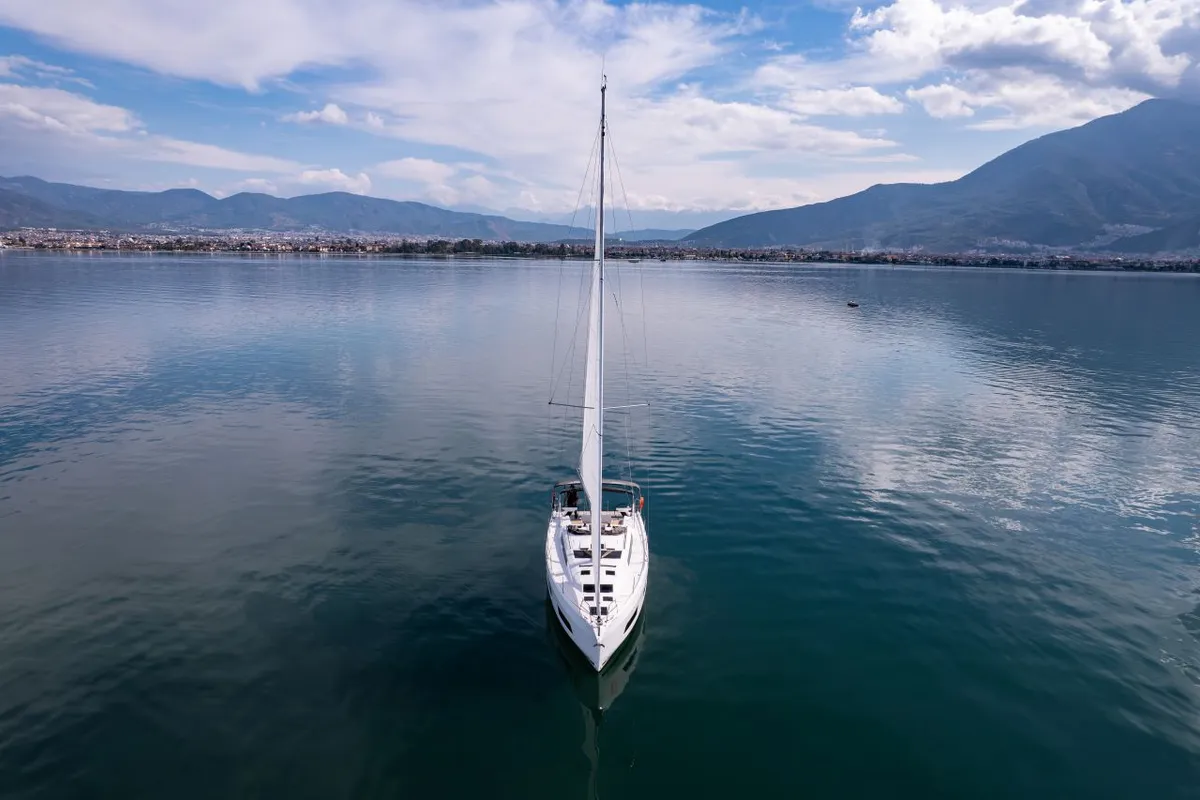 Exterior view of Los Angeles, a Dufour 41 sailboat at Fethiye, Turkey