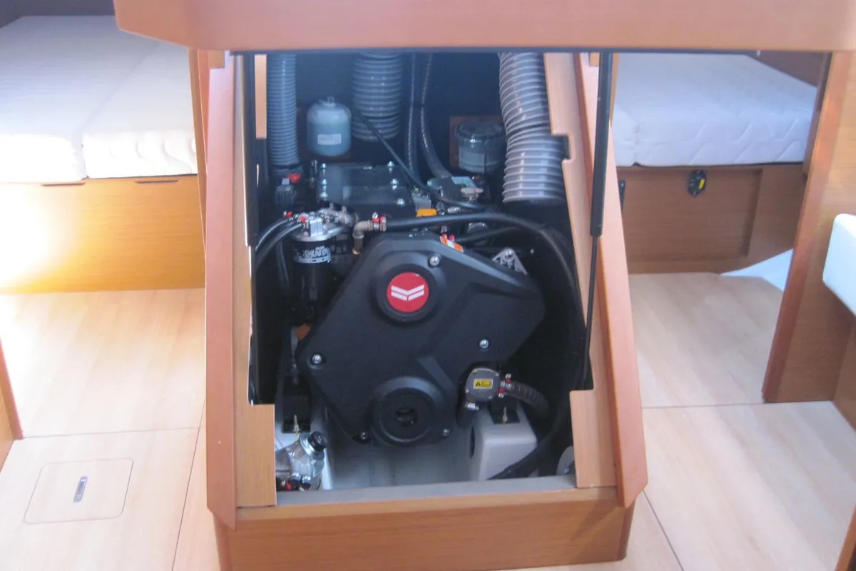 Erminia, a Jeanneau Sun Odyssey 440 sailboat at Capo d'Orlando, Italy