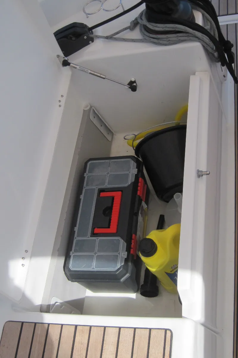 Erminia, a Jeanneau Sun Odyssey 440 sailboat at Capo d'Orlando, Italy