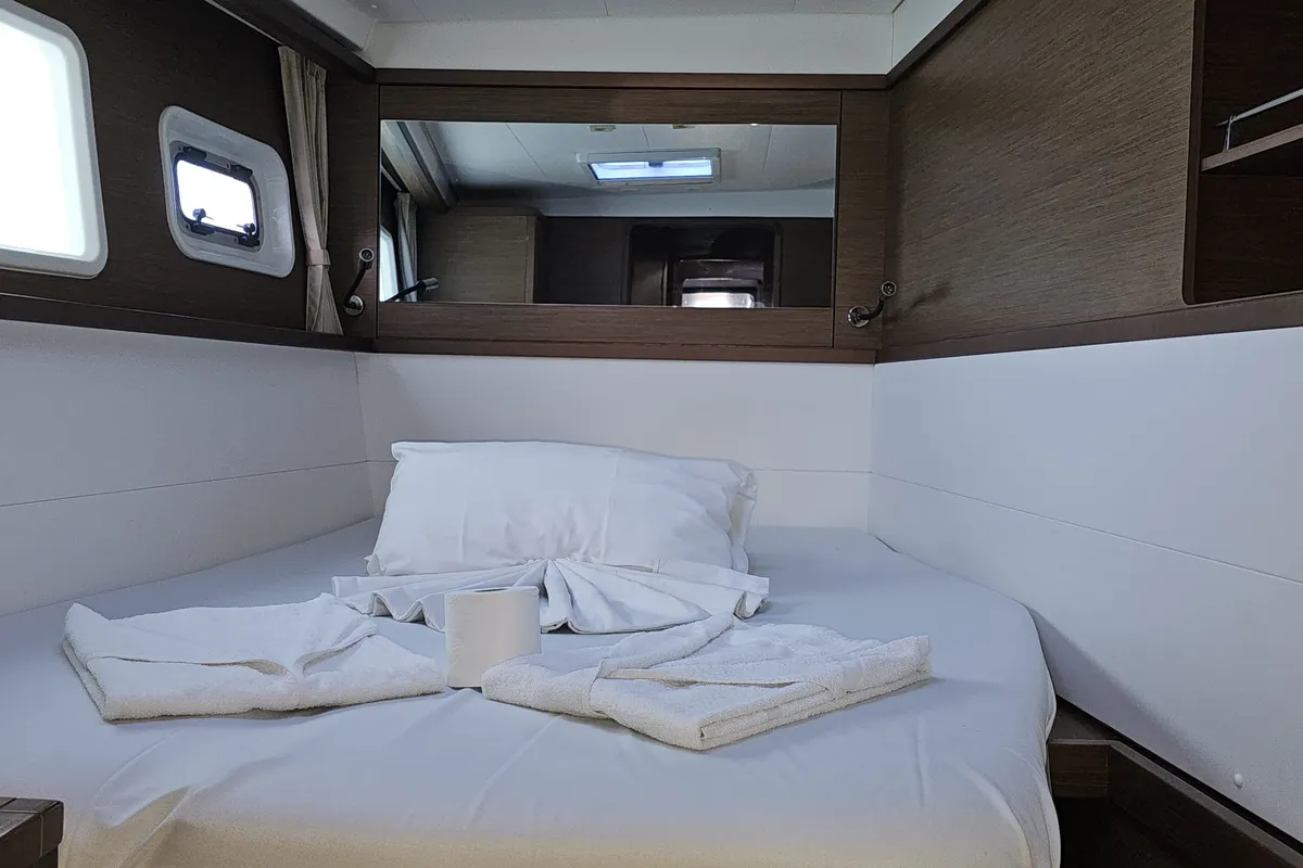 Cabin on Oscar V, a Lagoon 450 catamaran at Alameda, United States