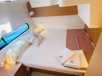 Cabin on Moana Ibiza Bareboat, a Excess 11 catamaran at Ibiza, Spain