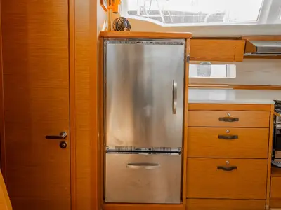 Galley of Maria 2, a Jeanneau 54 sailboat at Athens, Greece