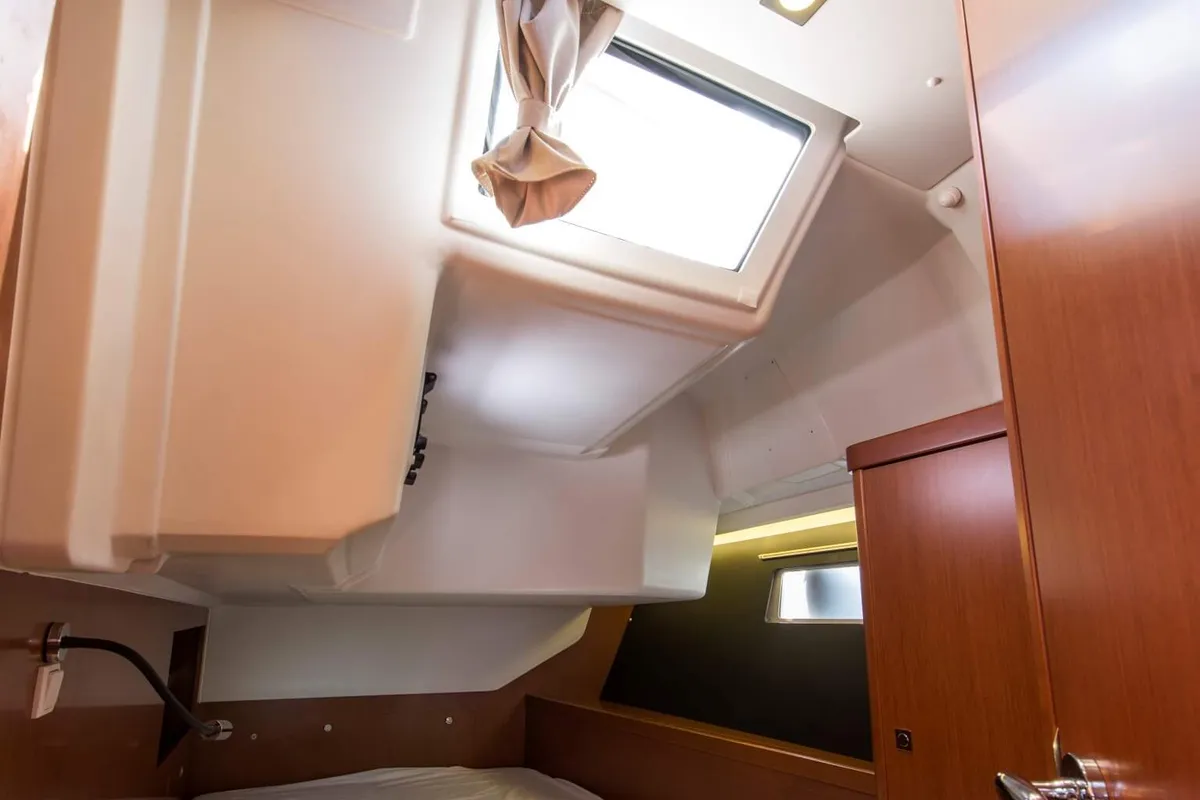 Cabin on Rafaella, a Beneteau Oceanis 45 sailboat at Volos, Greece