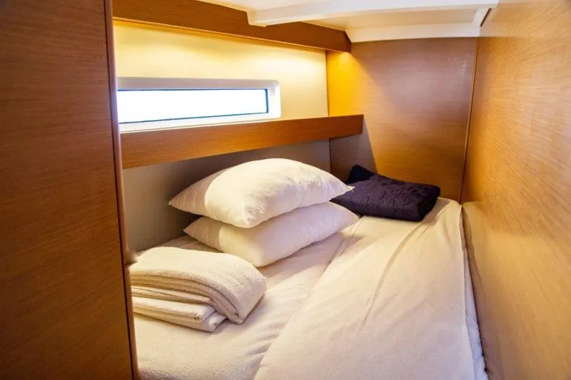 Cabin on Apostolis, a Jeanneau Sun Odyssey 440 sailboat at Zakynthos Municipal Unit, Greece