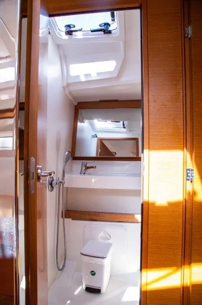 Head on Apostolis, a Jeanneau Sun Odyssey 440 sailboat at Zakynthos Municipal Unit, Greece