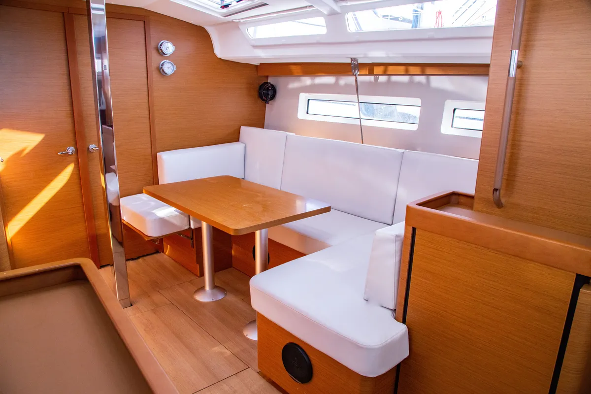 Salon of Apostolis, a Jeanneau Sun Odyssey 440 sailboat at Zakynthos Municipal Unit, Greece