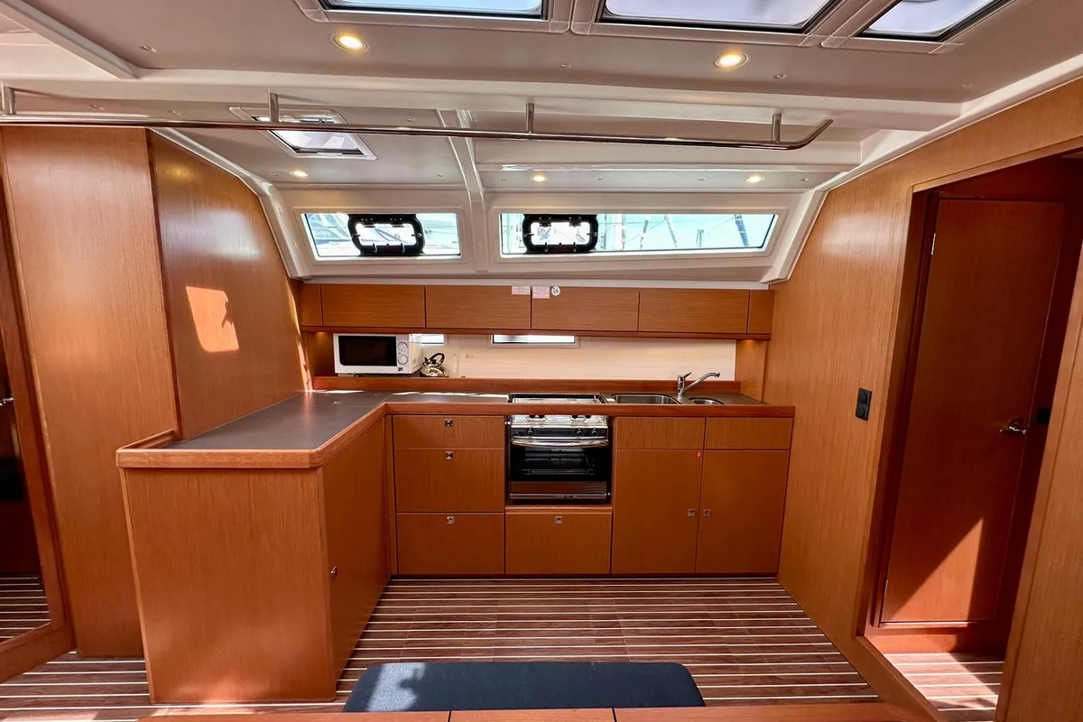 Galley of Zazu, a Bavaria Cruiser 46 sailboat at Sukošan, Croatia
