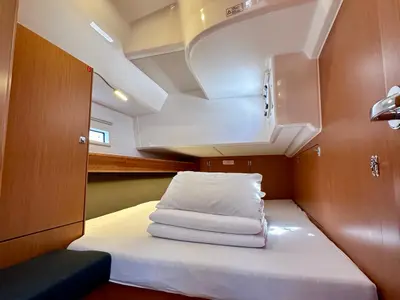 Cabin on Zazu, a Bavaria Cruiser 46 sailboat at Sukošan, Croatia