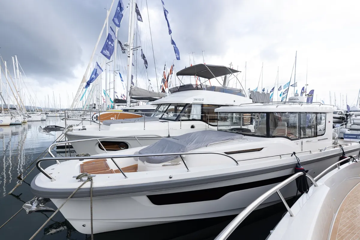 Exterior view of POSEIDON, a Nimbus Commuter C11 motorboat at Split, Croatia