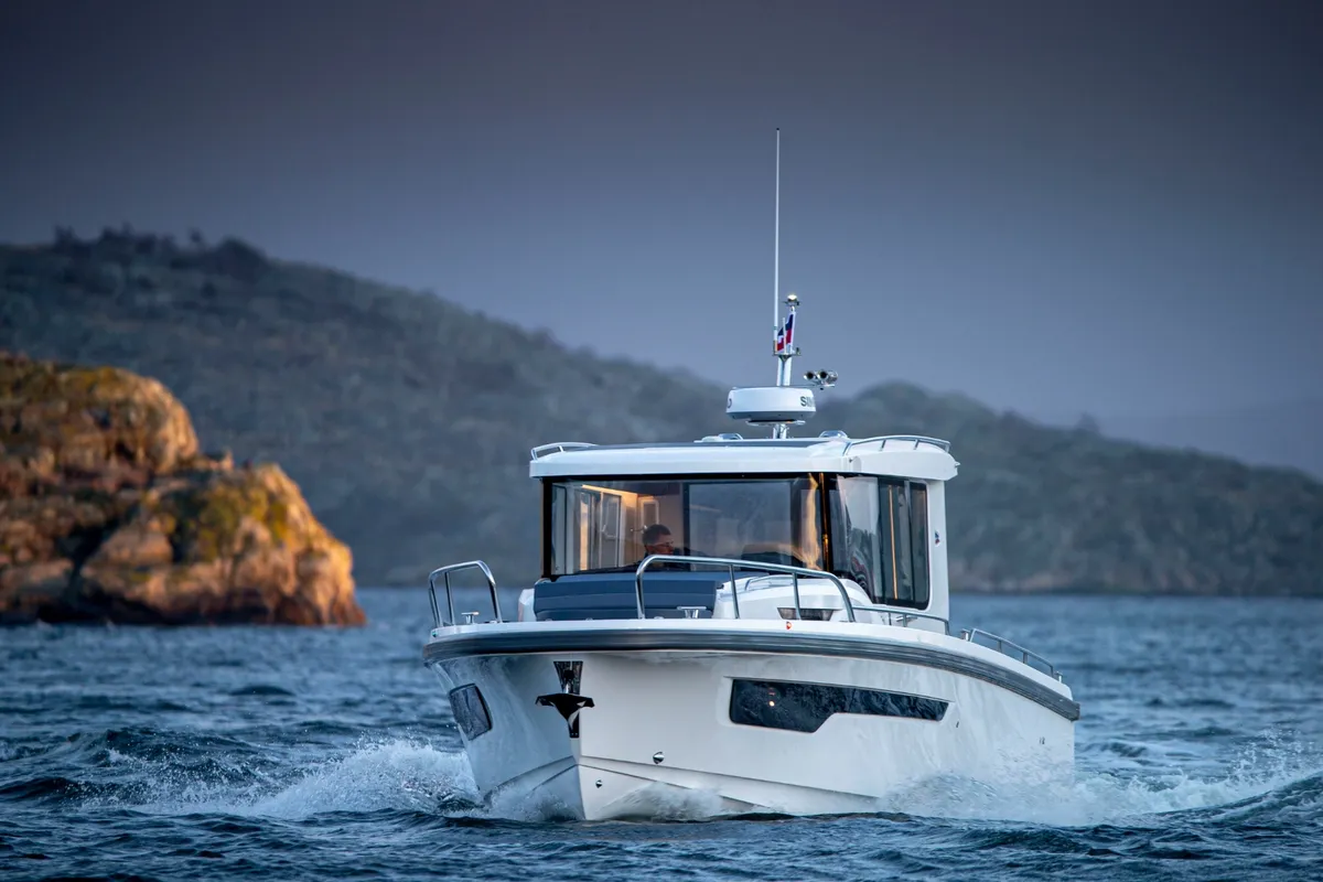Exterior view of POSEIDON, a Nimbus Commuter C11 motorboat at Split, Croatia