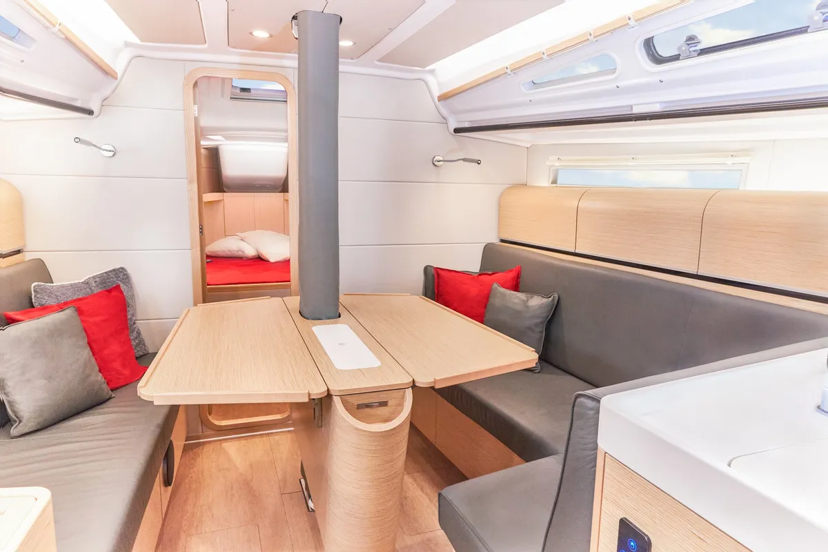 Salon of Jenny, a Dehler 38 SQ sailboat at Punat, Croatia