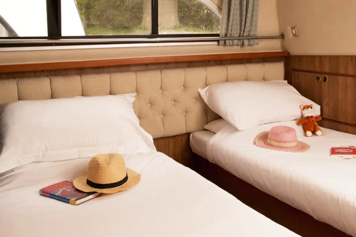 Cabin on Clipper, a Cygnet Clipper motorboat at Laggan, United Kingdom