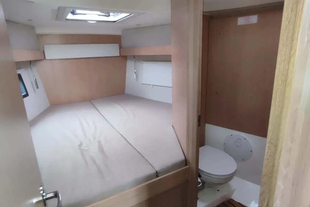 Cabin on Kirke, a Bavaria C38 sailboat at Zadar, Croatia