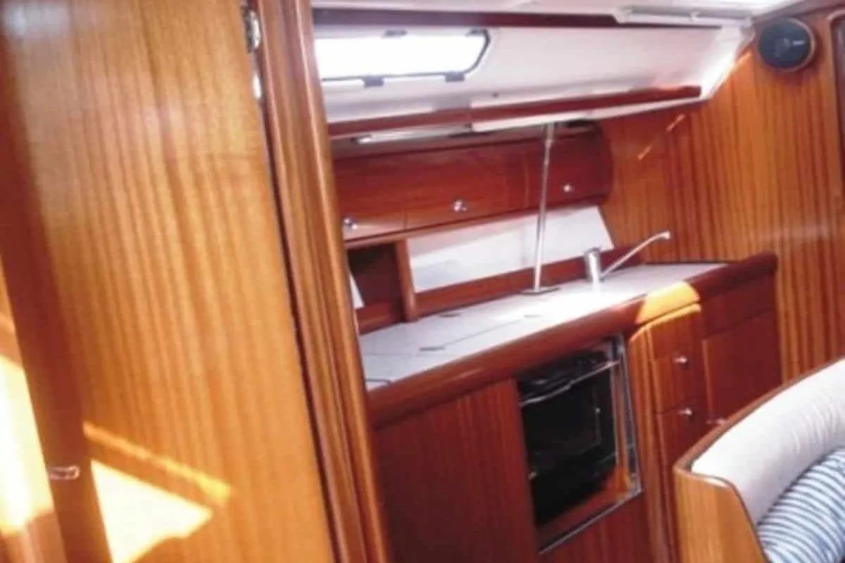 Noelle, a Bavaria 38 sailboat at Port of Avdira, Greece
