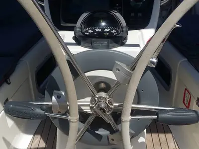 Noelle, a Bavaria 38 sailboat at Port of Avdira, Greece