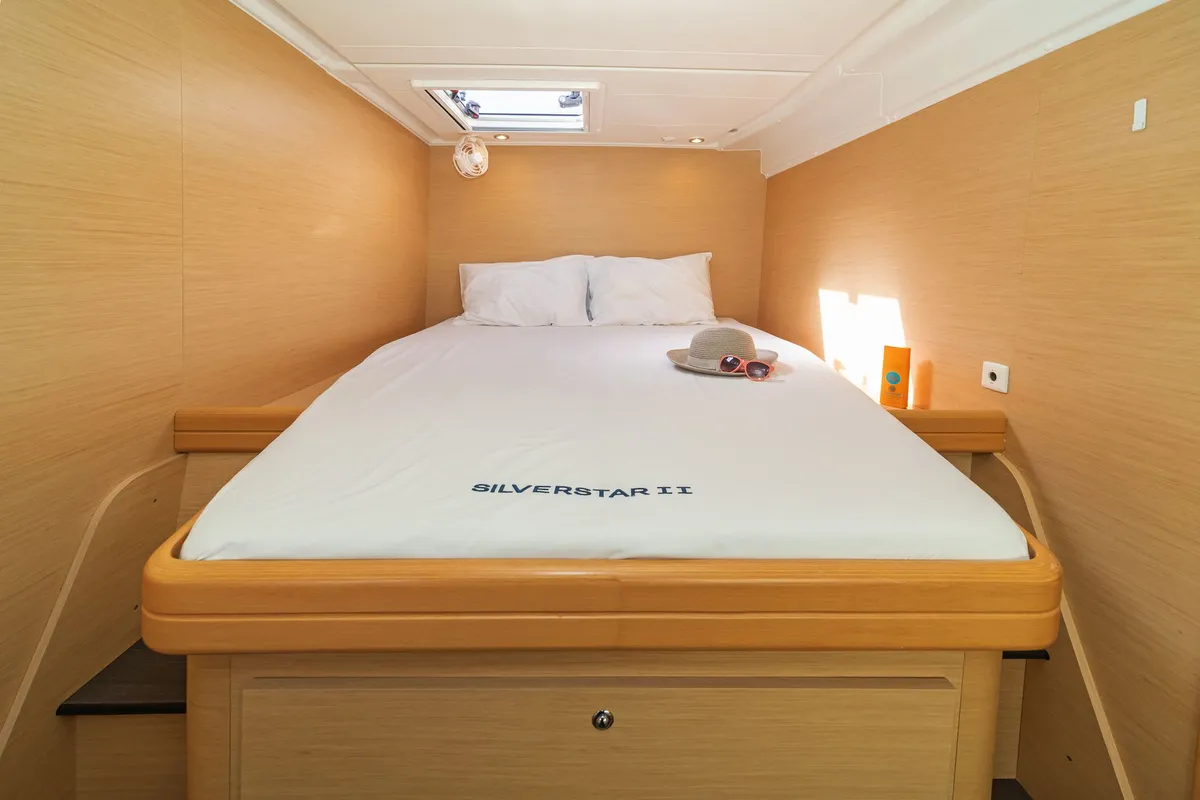 Cabin on Silverstar II, a Lagoon 421 catamaran at Municipal Unit of Lefkada, Greece