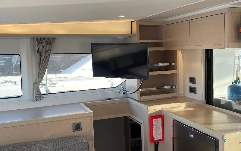 Salon of Sail Away, a Lagoon 46 OW catamaran at Ventimiglia, Italy