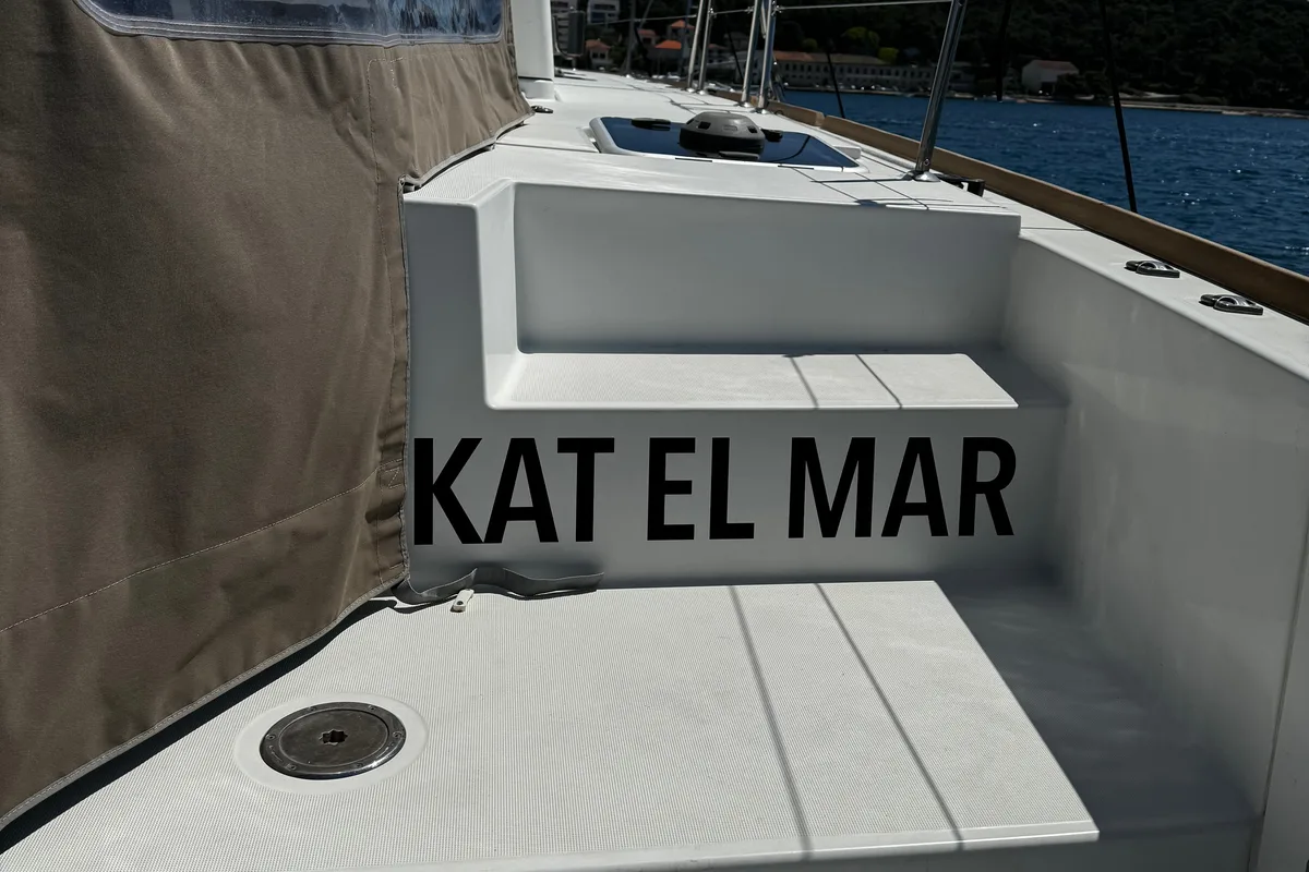 Kat el Mar, a Lagoon 450 Fly catamaran at Općina Rogoznica, Croatia