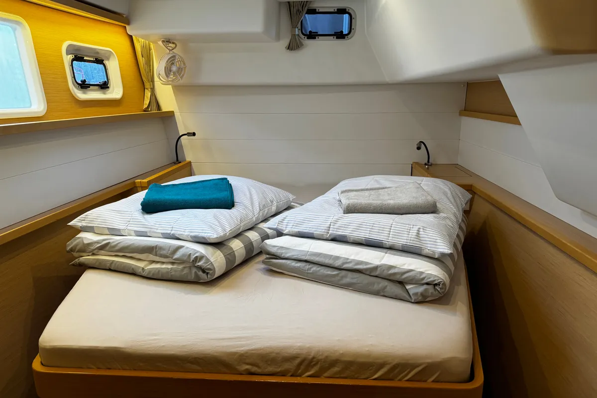 Cabin on Kat el Mar, a Lagoon 450 Fly catamaran at Općina Rogoznica, Croatia