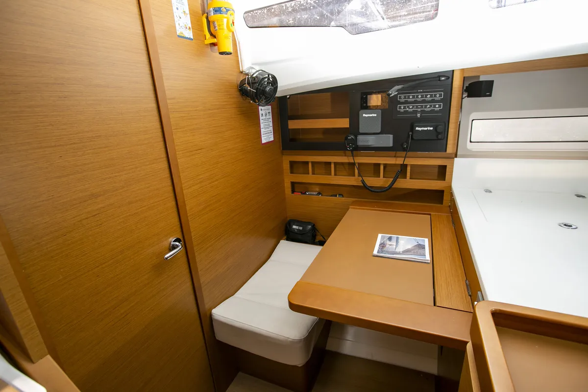 Exterior view of Homesick George, a Jeanneau Sun Odyssey 440 sailboat at Volos, Greece